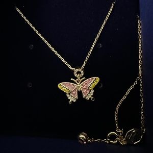 Authentic swarosvki butterfly necklace